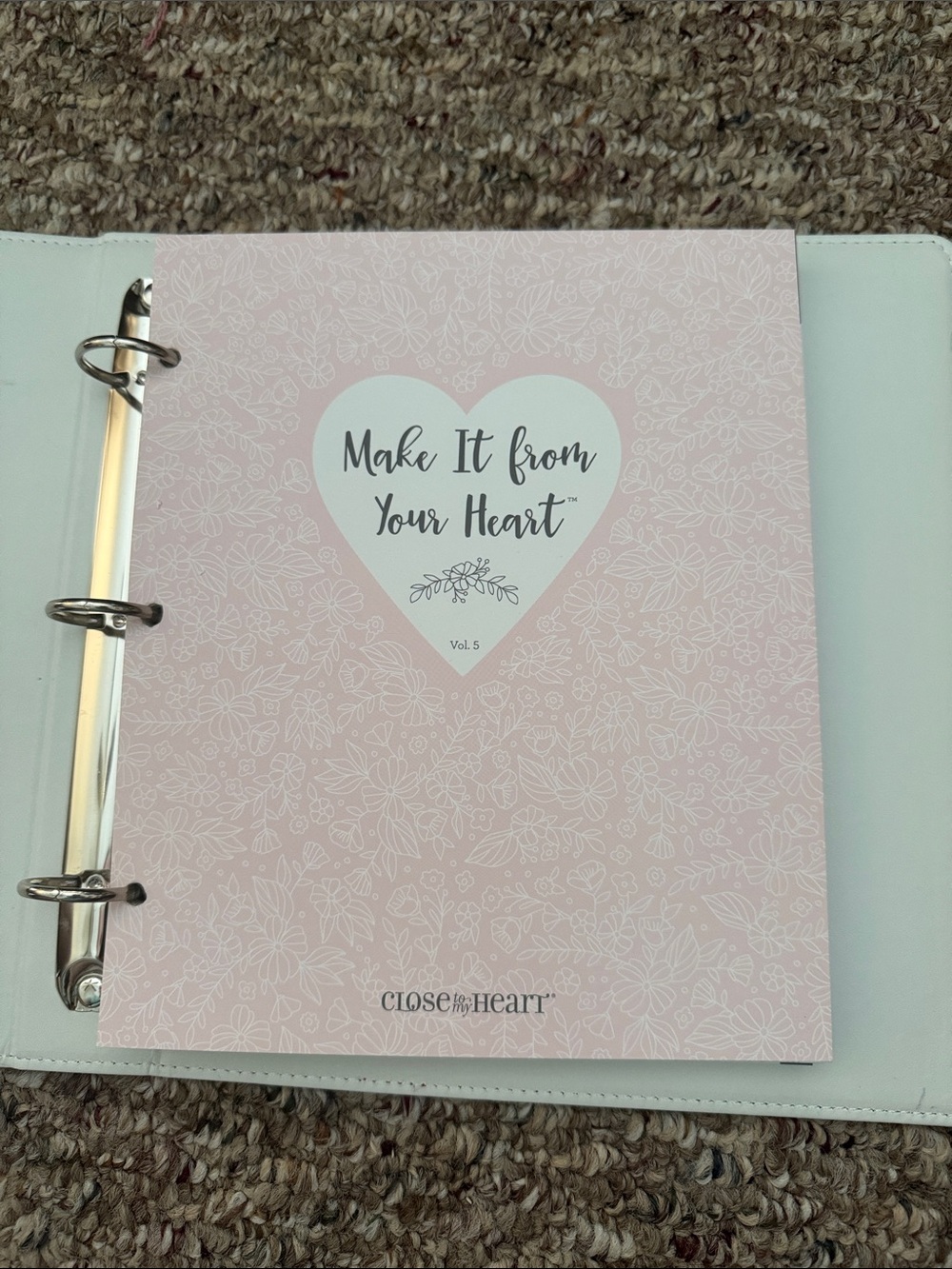 Close To My Heart 'Make It From Your Heart' Pink Binder Insert